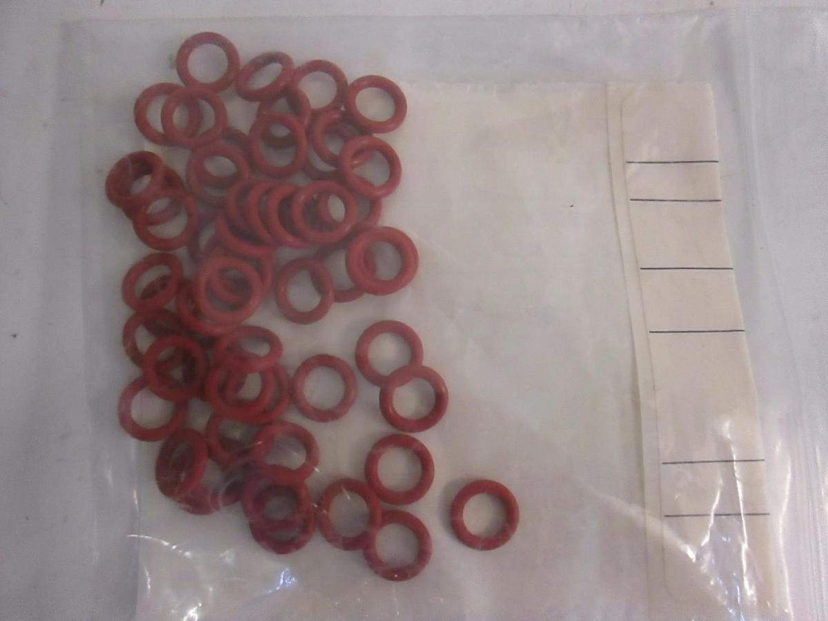Used .239 x .070 cross section Bay Seal Co. Red Silicone Parker O-Ring, Lot of 100