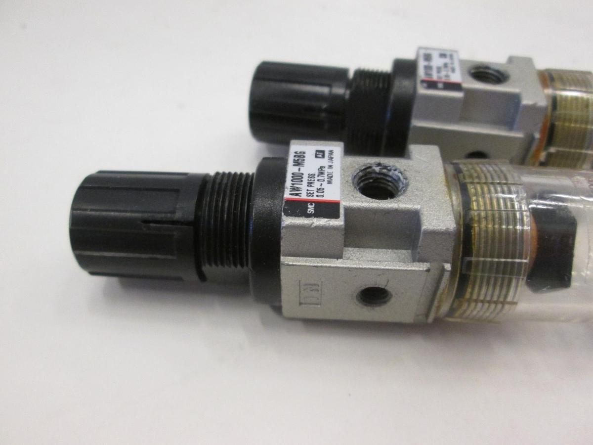 Used SMC, AW1000-M5BG, Filter Regulator, Used, Lot of 2