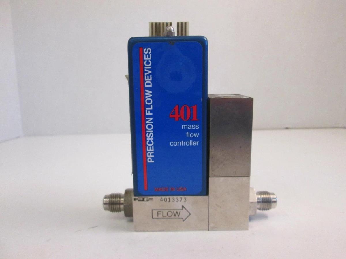 Used Precision Flow Devices 401, Mass Flow Controller, Gas- N2, Range- 15 SLM, VCR