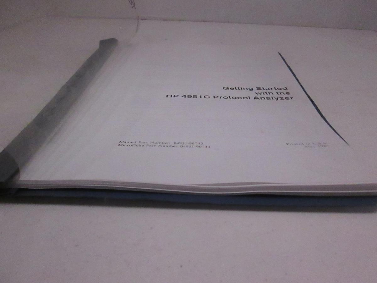 Used HP 4951C Protocol Analyzer Introductory Guide, Used