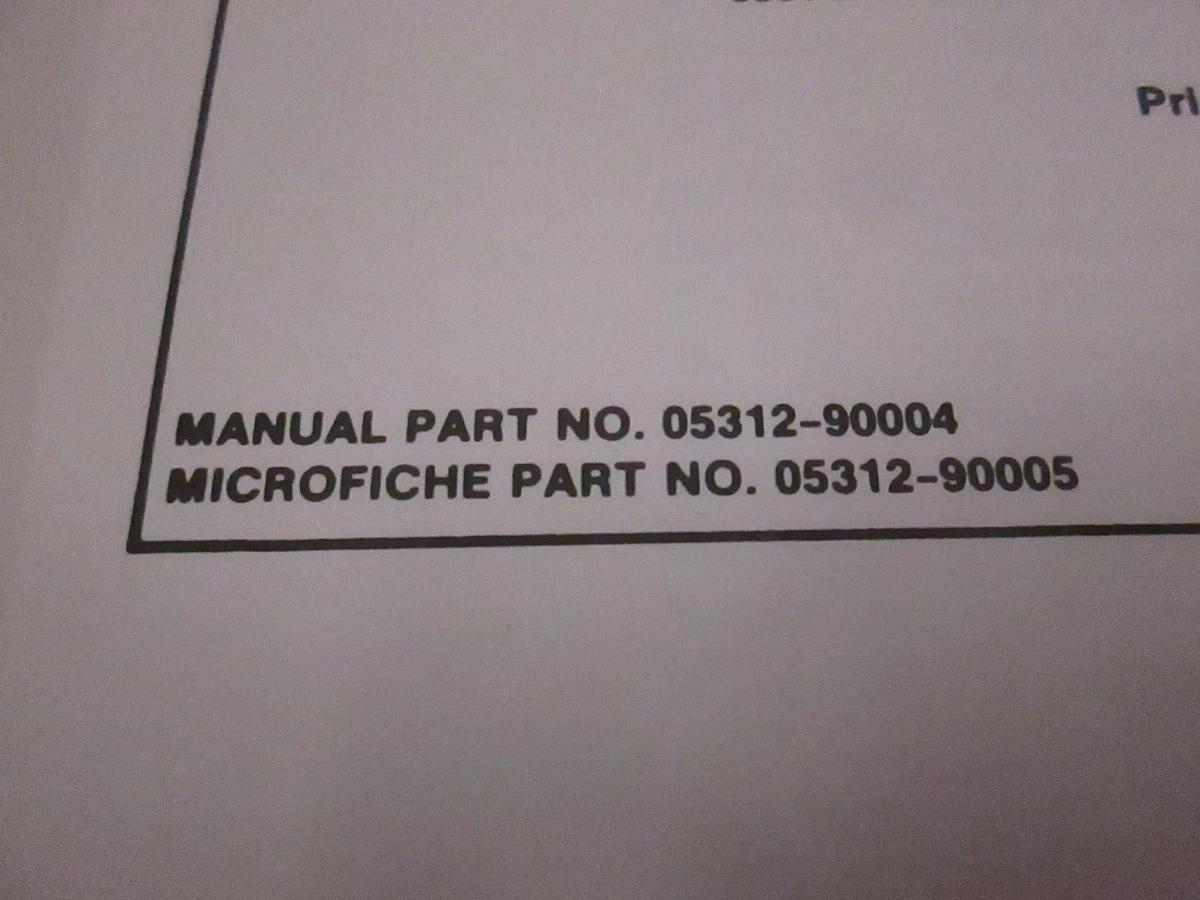 Used HP ASCII Interface 5312A Operating and Service Manual, Used