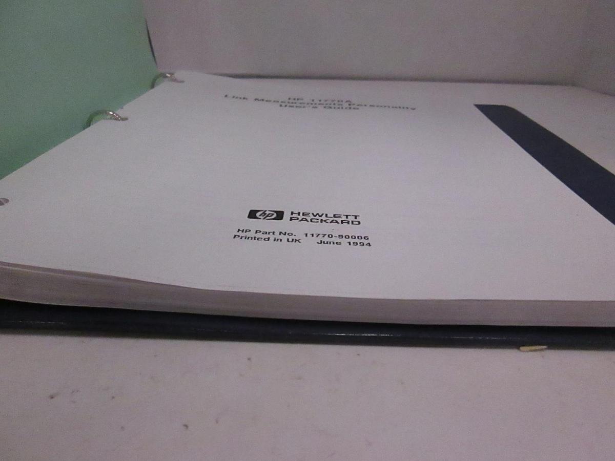 Used HP 11770A Link Measurements Personality User's Guide, Used