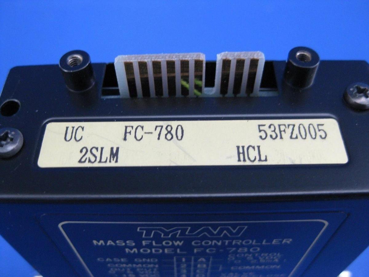 Used Tylan FC-780 Mass Flow Controller MFC, 2 SLM, HCL, 1/4" MVCR
