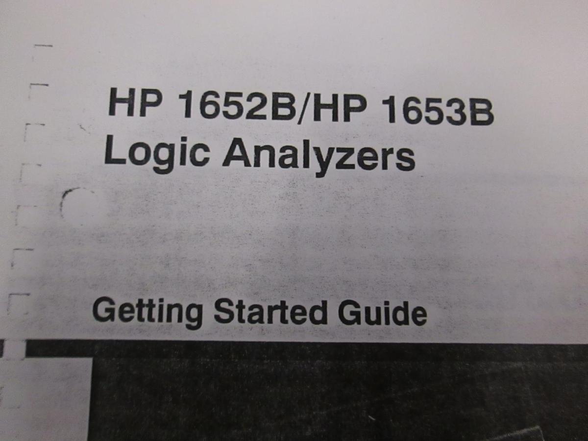 Used HP 1652B/HP 1653B Logic Analyzers, Getting Started Guide, Used