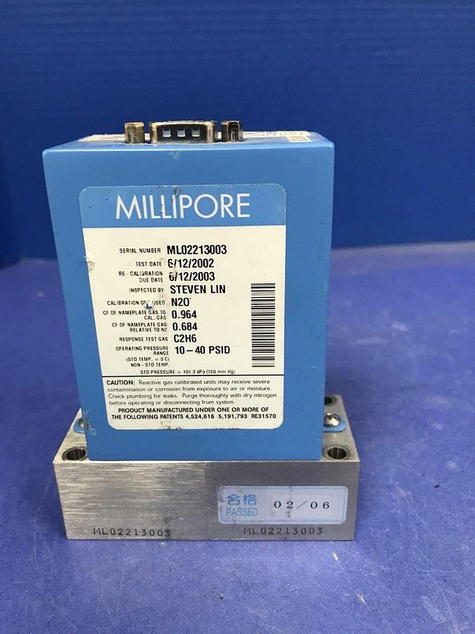 Used Millipore Tylan 2979M MFC Mass Flow Controller CH3F, 100 SCCM, Block Mount