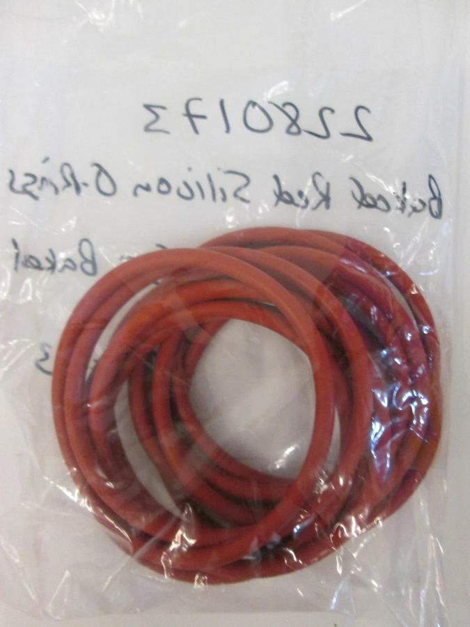 Used Pacific Rubber, 2280173, Silicone Baked Red 337S59, O-Ring Lot of 13