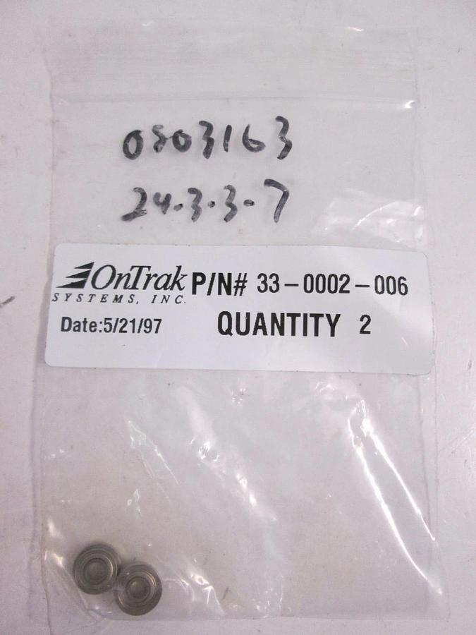 OnTrak 33-0002-006 Bearings, Lot of 4