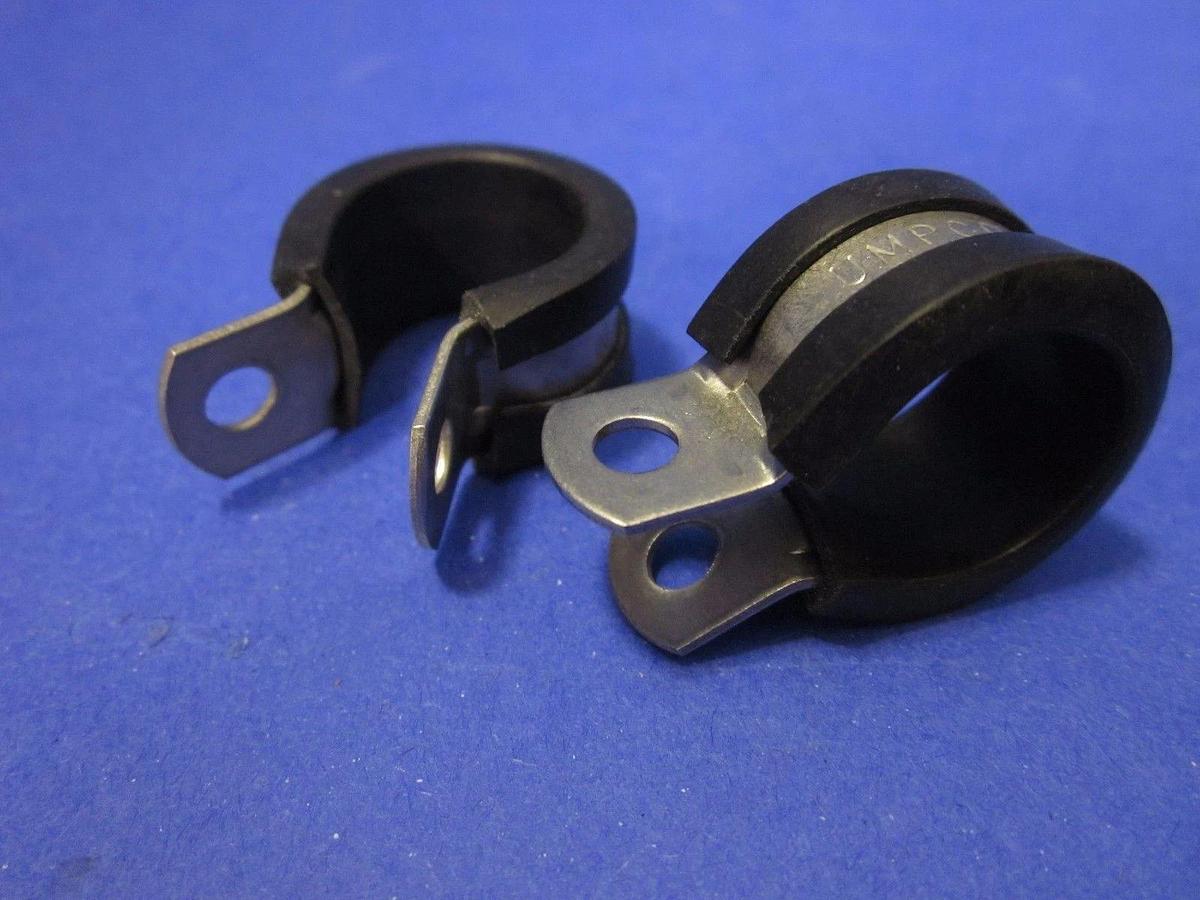 Umpco NAS1317 CRES Loop Clamp C11N with Chloroprene Rubber Cushion, Lot of 100