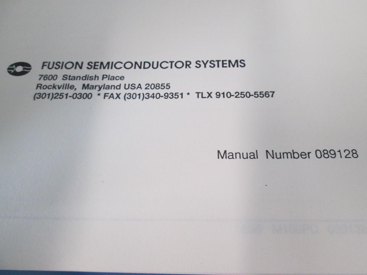 Used Fusion, M150PC Photostabilizer, Installation Manual, 089128, Used