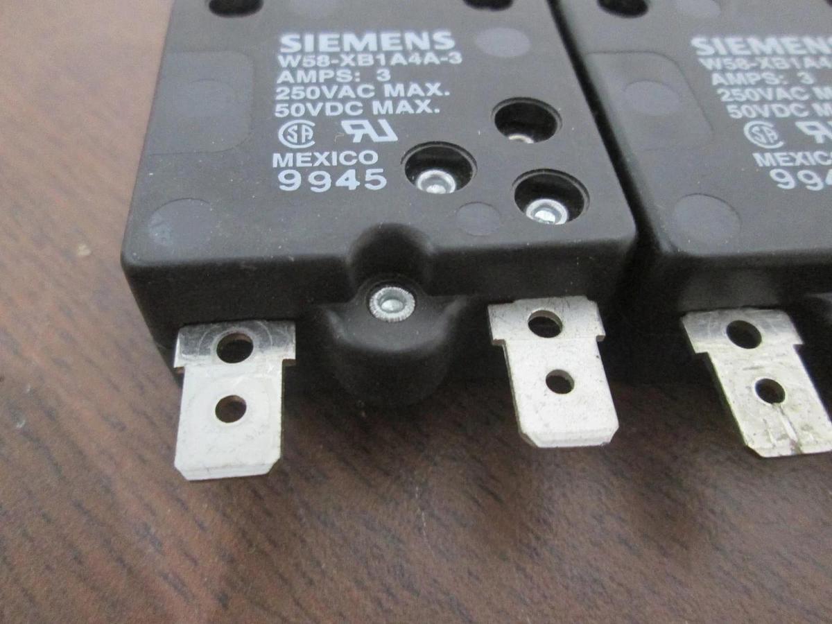 Used Siemens, W58-XB1A4A-3, 3A, Thermal Circuit Breaker, Used, Lot of 14