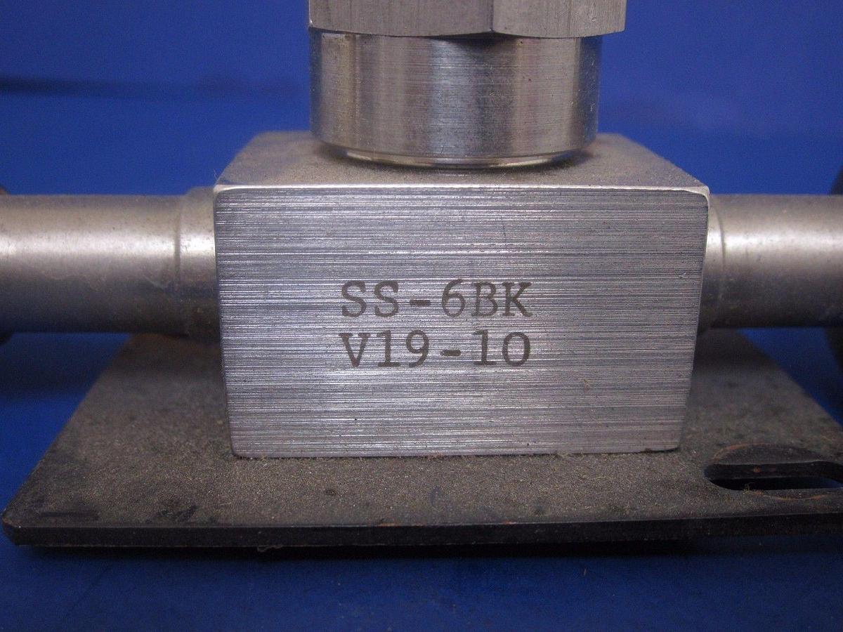 Used Swagelok Bellows Sealed Valve SS-6BK-V19-1O, NO, 1/2" Female , Used