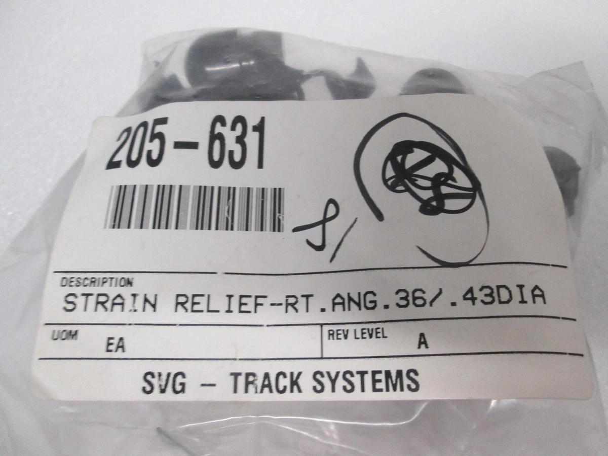 Strain Relief-RT.ANG.36/.43DIA, 205-631, New, Lot of 18