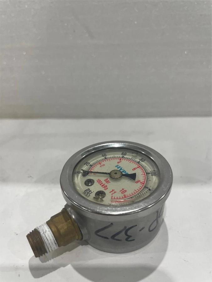 Used Ashcroft, Liquid Filled Pressure Gauge, 0-160 PSI, Used