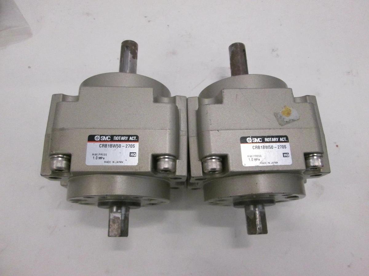 Used SMC, CRB1BW50-270S, Rotary Actuator, Used, Lot of 2