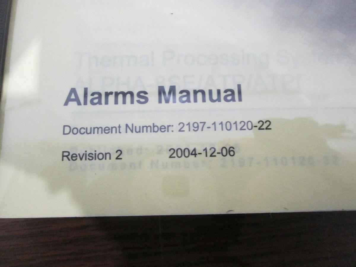 TEL Tokyo Electron, ALPHA-8SE/ATP/ATPf, 2197-110120-22, Alarms Manual, New