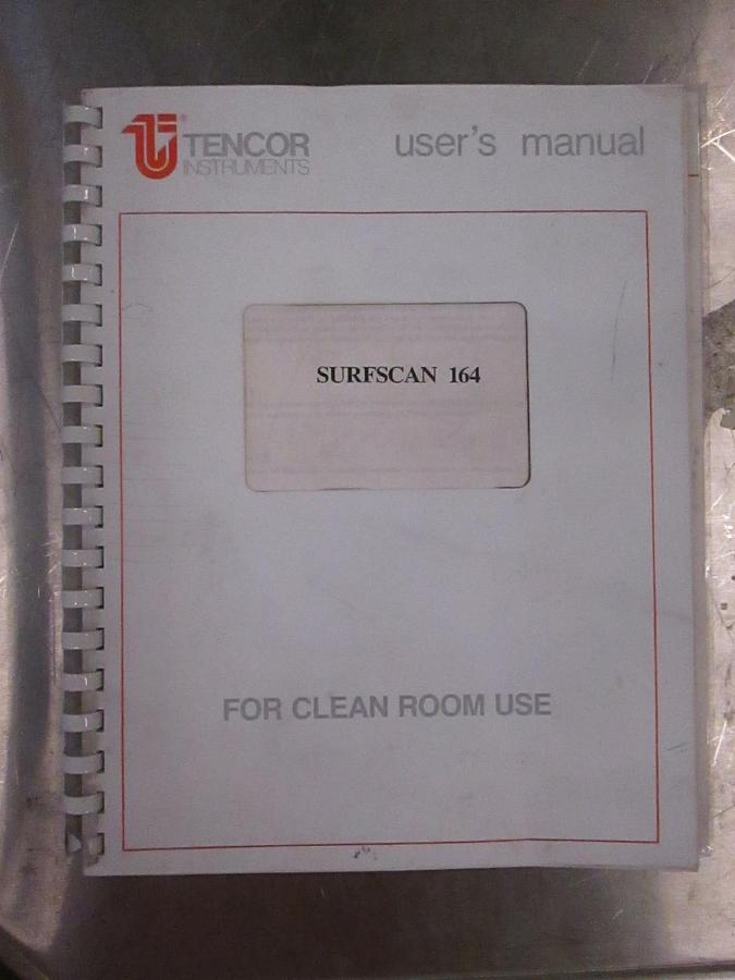 Used Tencor Instruments Surfscan 164 User's Manual, 086371, Used