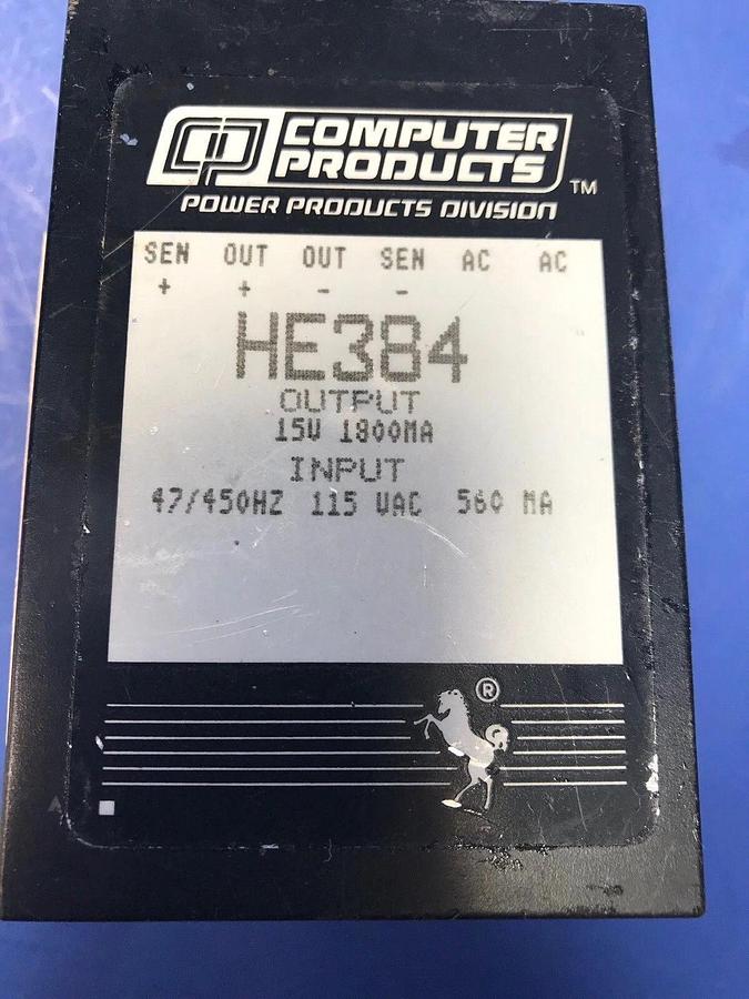 Used Computer Products HE384 15V Power Supply, Used