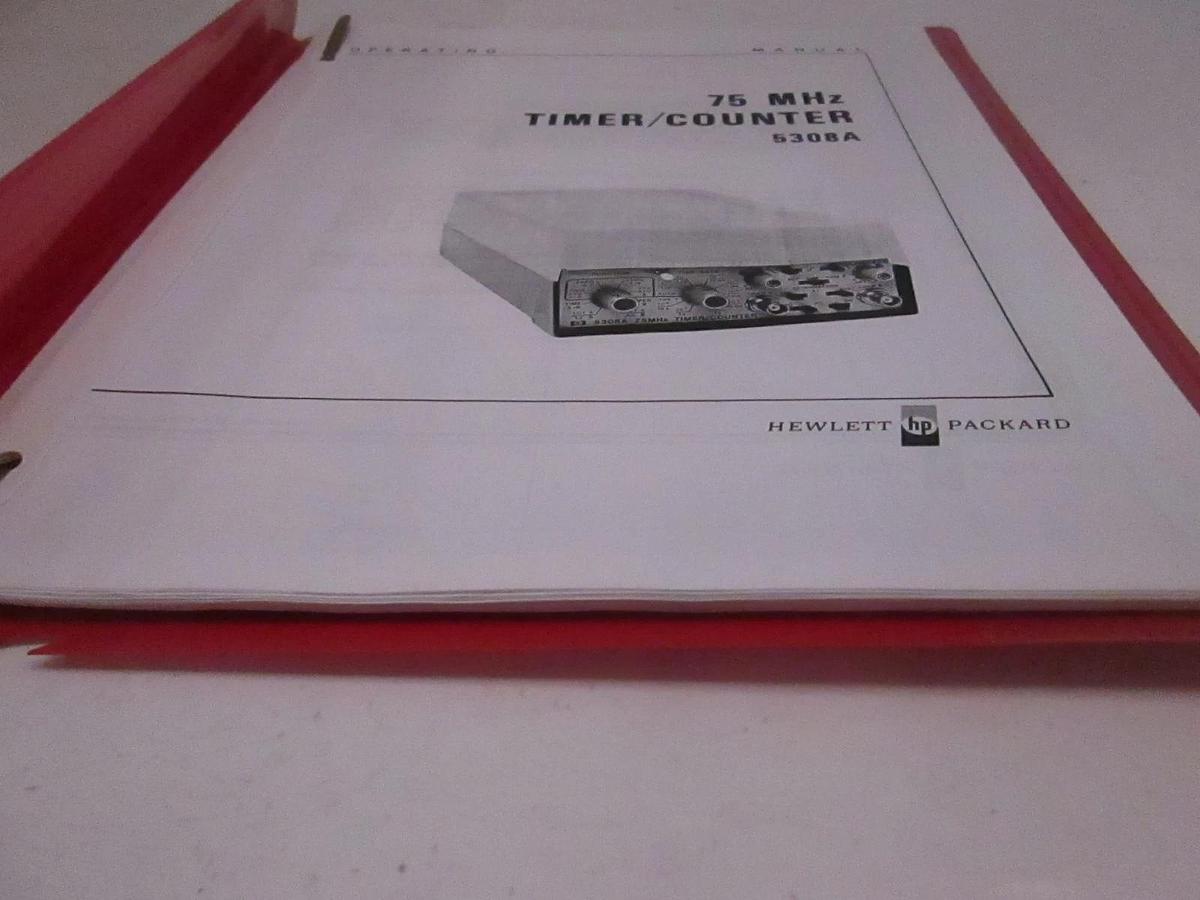 Used HP 75 MHz Timer/Counter 5308A Operating Manual, Used