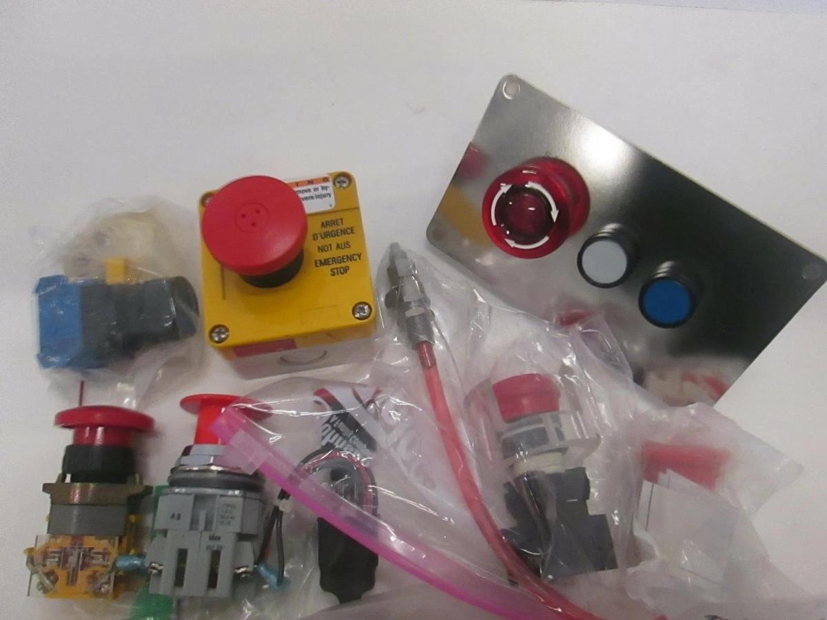 Used Various Brands, Red Emergency Stop Buttons, Used, Lot of 14