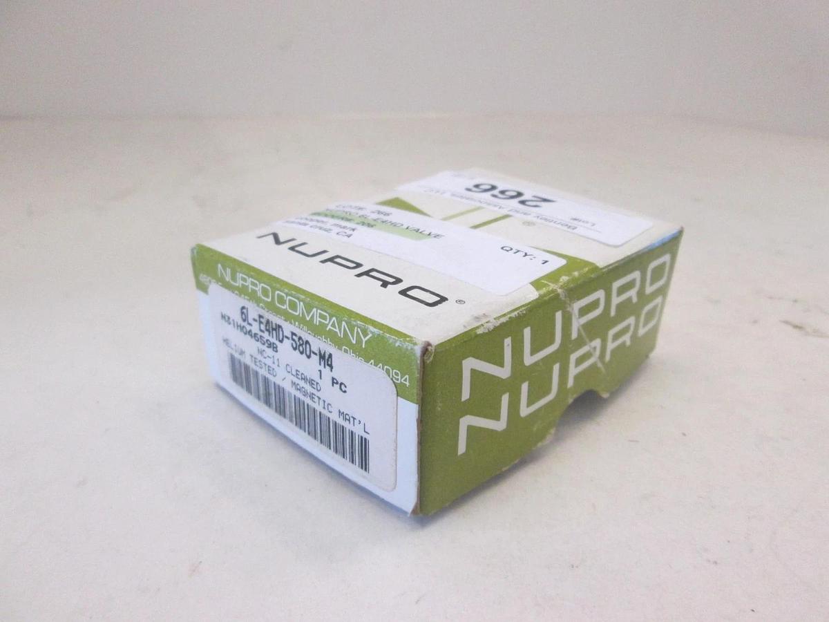 Nupro, 6L-E4HD-580-M4, Excess Flow Valve, 3000PSIG, New