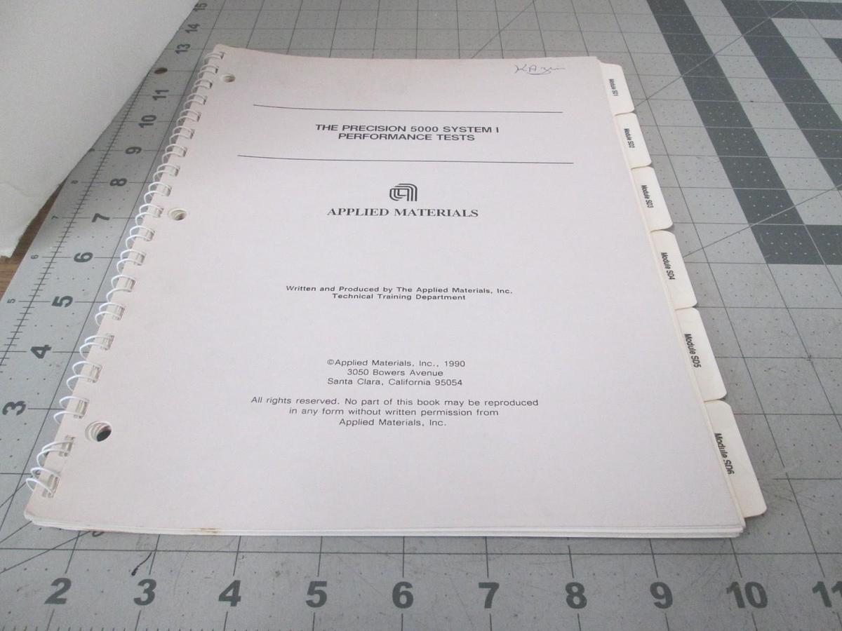 Used AMAT, Precision 5000 System I, Performance Tests, Used