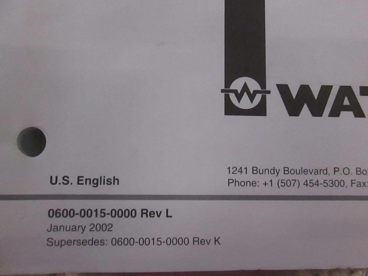 Used Watlow Series 935A User's Manual for Temperature Controller w/ Countdown Timer