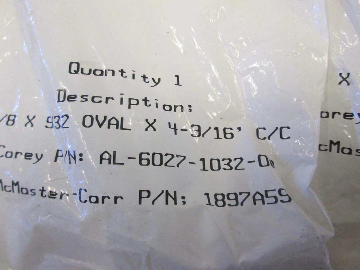 Used McMaster-Carr Aluminum Handle, 5/8" x 9/32" Oval x 4-9/16', New, Lot of 3