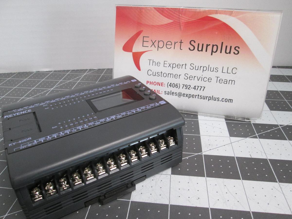 Used Keyence KV-40DR Visual KV Series PLC Base Unit Controller 24VDC 24In 16Out