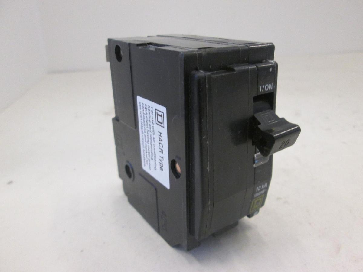 Used Square D, Type QO Circuit Breaker, 120/ 240V, 20A, 2 Pole, Used