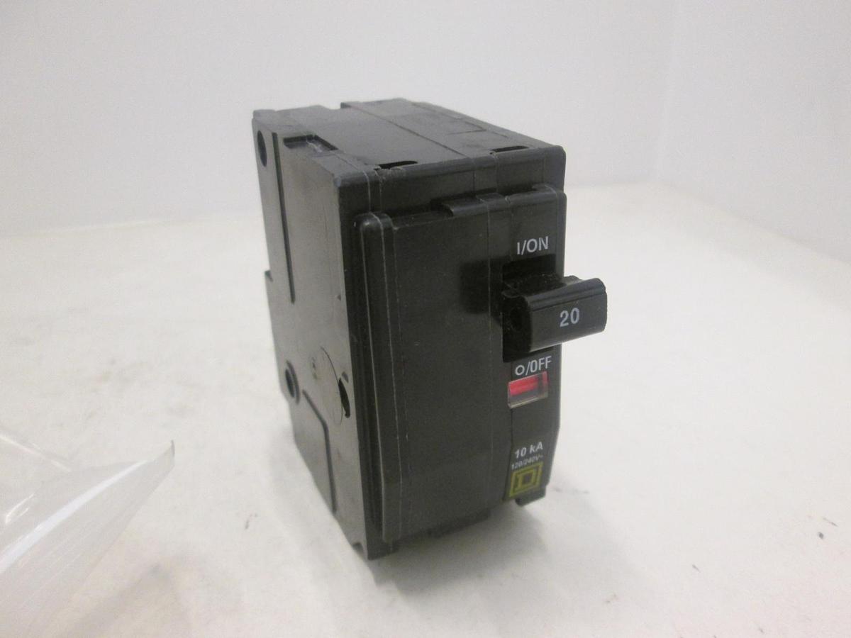 Used Square D, QO220, CIRCUIT BREAKER, 2P, 20A, 1000AIC, New