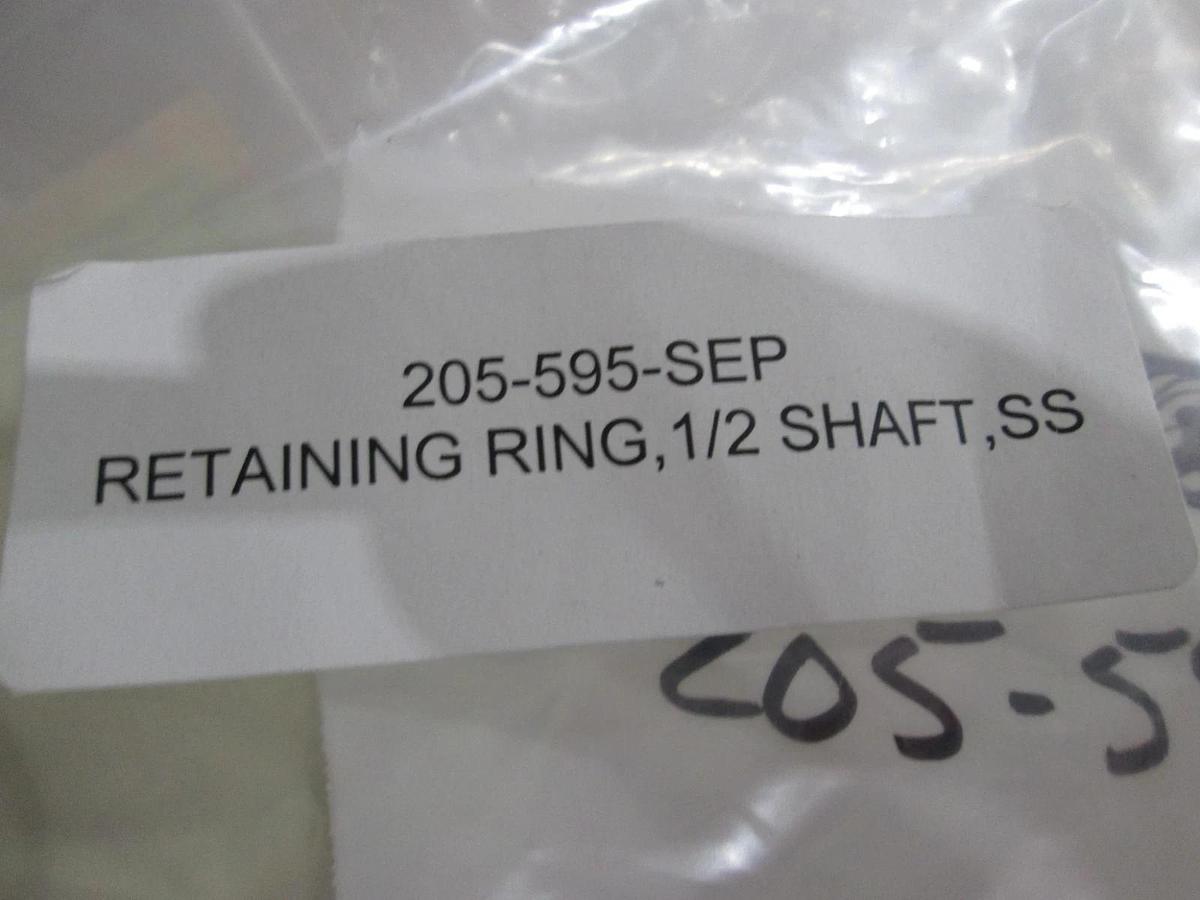 Retaining Ring, 1/2" Shaft, SS, 205-595, New, Lot of 49