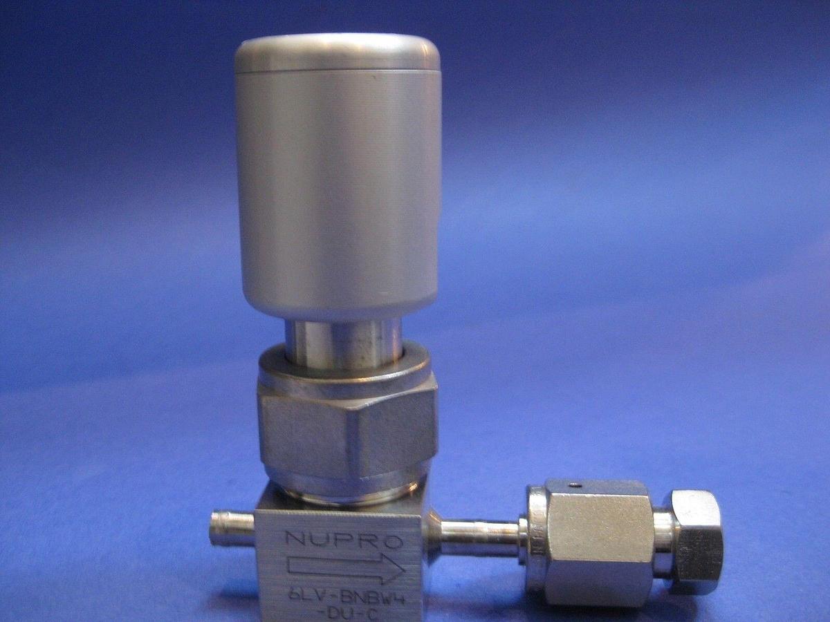 Used Nupro Swagelok 6LV-BNBW4-DU-C, Diaphragm Valve, NC 1/4" FVCR, Used