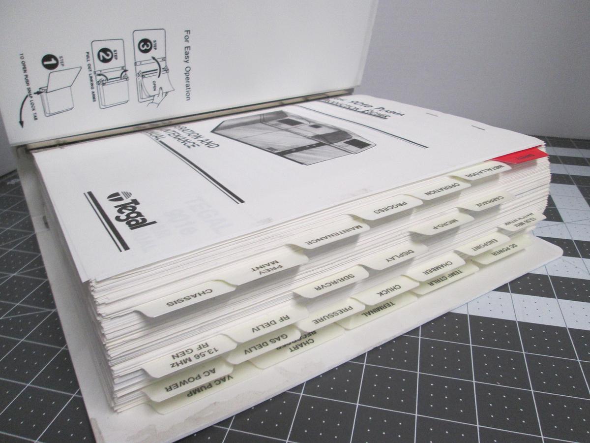 Used TEGAL, 901e Plasma Production Etcher Operation Maintenance Manual OEM