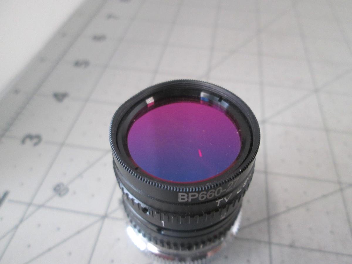 Used Midwest Optical, BP660-27, Band Pass Filter Dark Red w/ Extension, Used