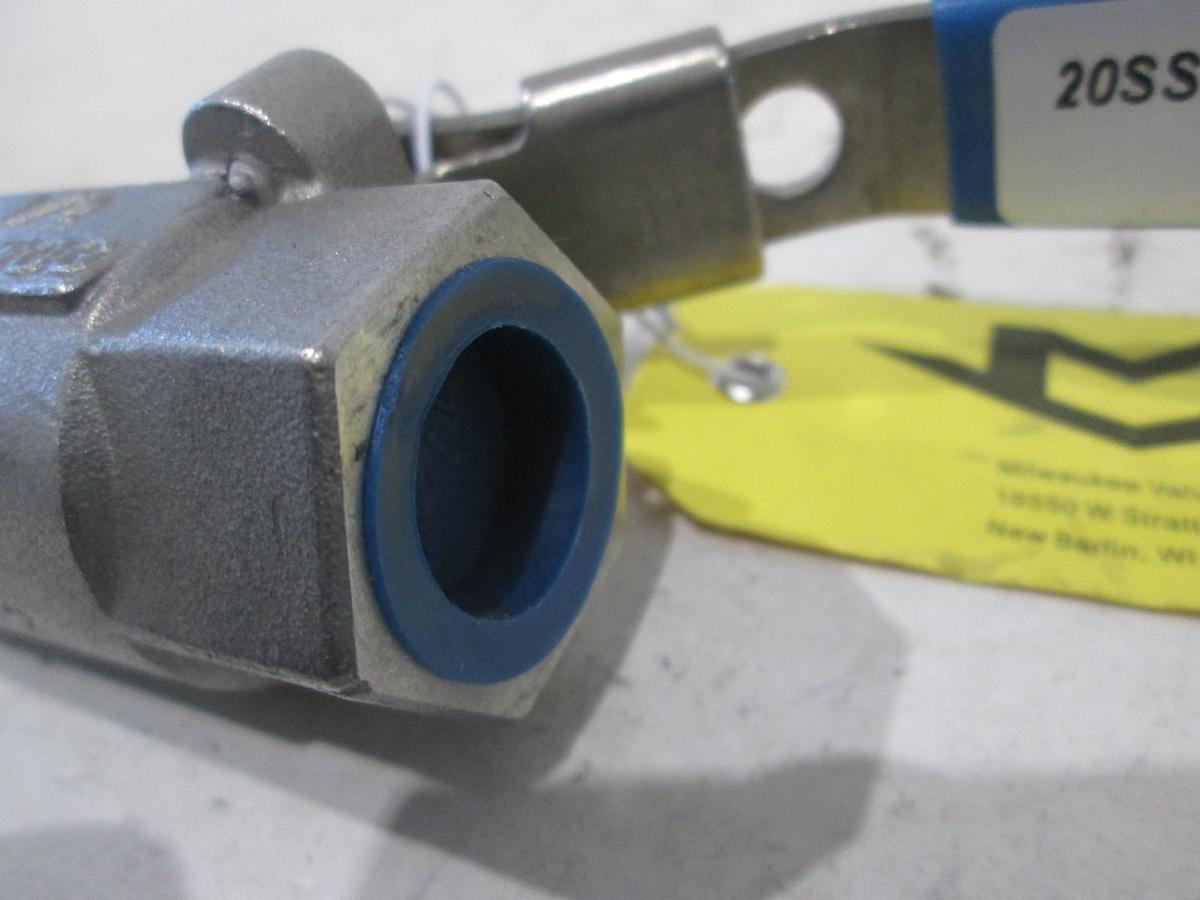 Milwaukee Valve Company, 1/2" Gate Valve, 2000 WOG, CF8M, New