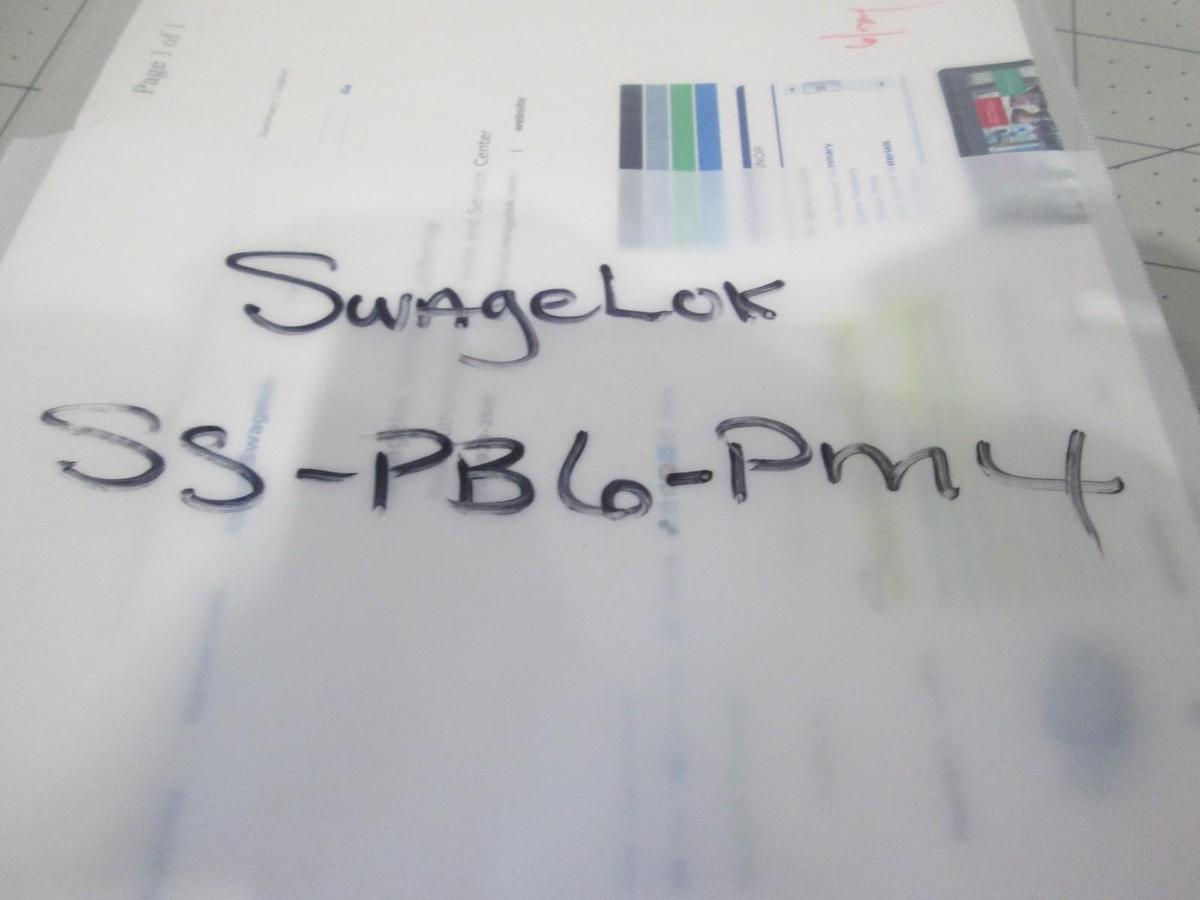 Swagelok, SS-PB6-PM4, Push-On Hose Connection, 1/4" SS Male NPT, New