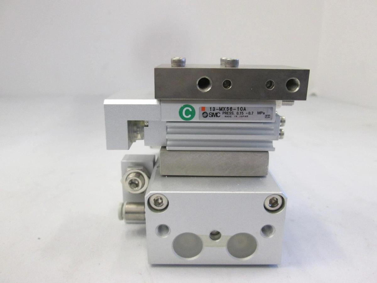 Used SMC, Linear Slide Assy, 13-MXS12-75A and 13-MXS6-10A, Used