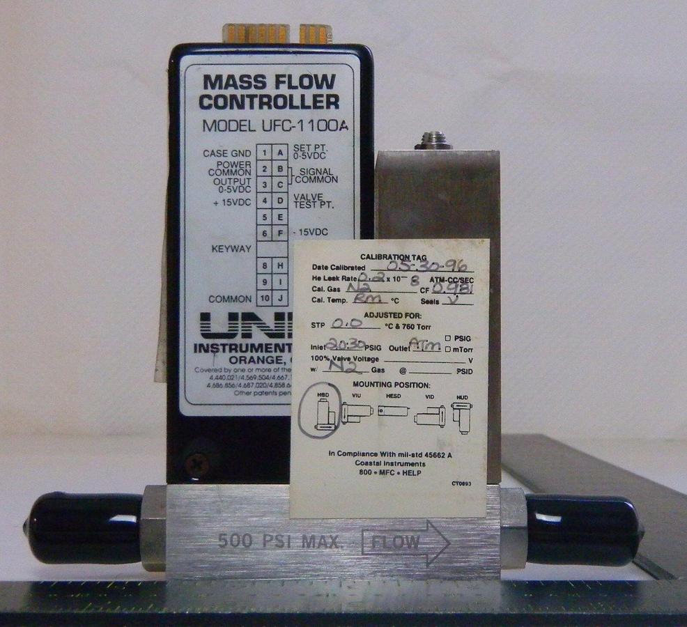 Used Unit UFC-1100A Mass Flow Controller ,Gas- O2,Range- 5SLM, Used