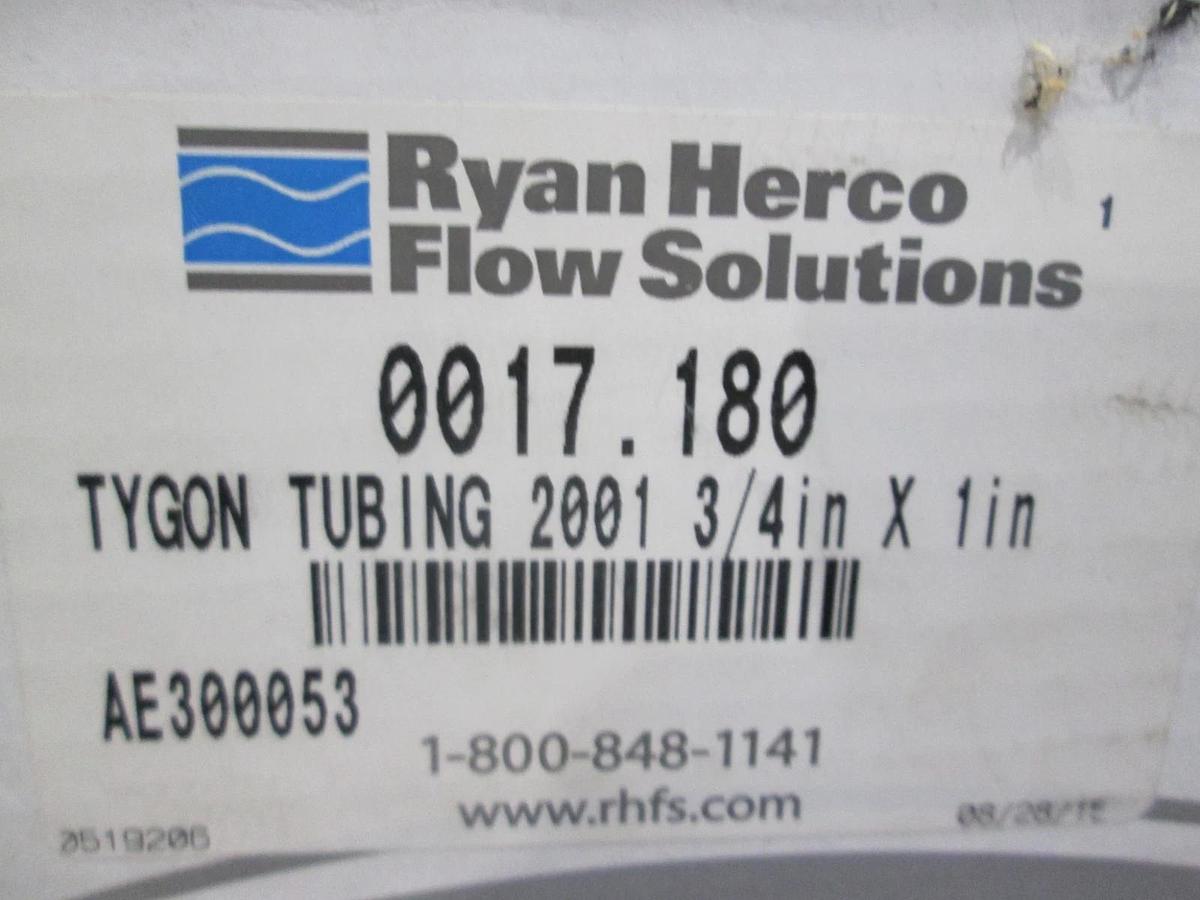 Ryan Herco, 0017.180, AE300053, Tygon Tubing 2001 ID 3/4in x OD 1 in, New, 50ft