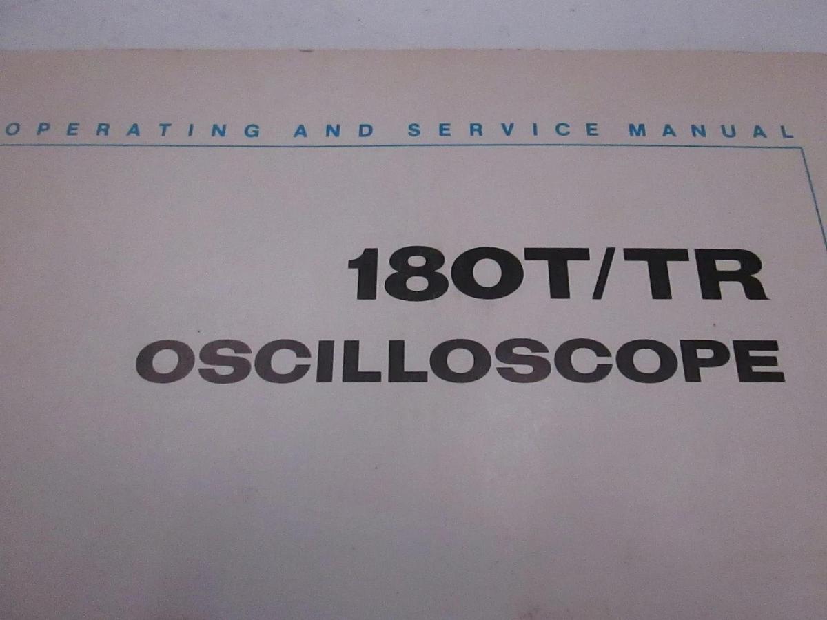 Used HP 180T/TR Oscilloscope Operating and Service Manual, Used