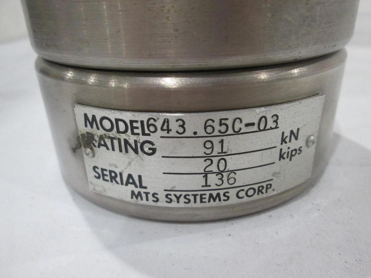 Used MTS Systems Corp., 643.65C-03, Load Cell, 91kN, Used