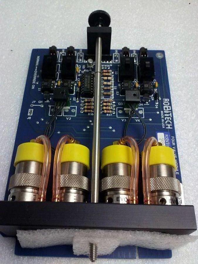 Used Robitech 980-4525 Four Valve Module PCB Assembly, Used