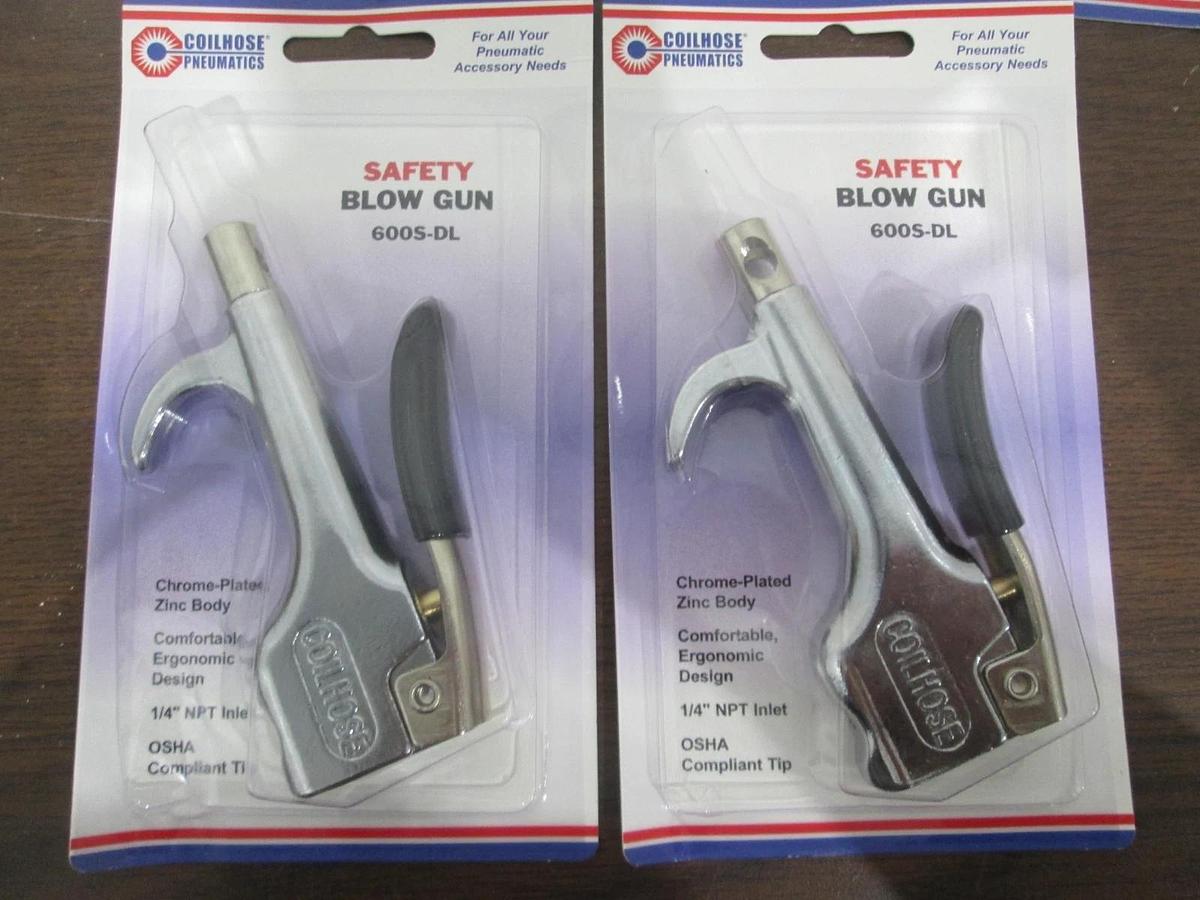 Used Coil Hose Pneumatics, 600S-DL, Safety Blow Gun, New, Lot of 5