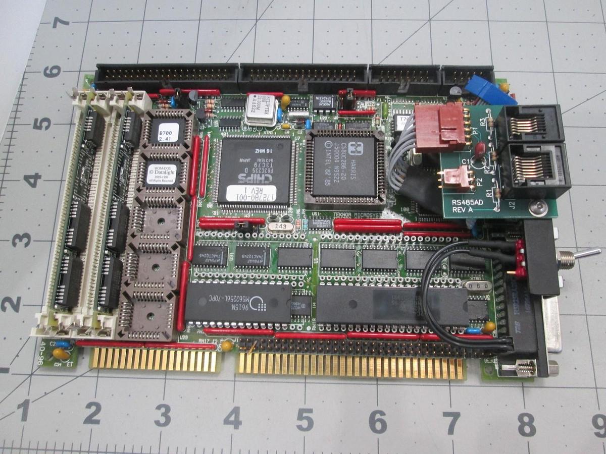 Used Teknor, TEK-AT1, T700 6-16, SBC PCB Assy w/ R2 Adapter, 172780-001, New