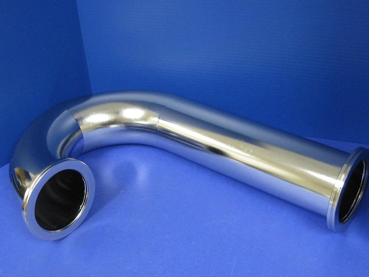 Stainless Steel Vacuum Pipe 180° Elbow "J" Shape, ISO-100 , 21.5"L, New