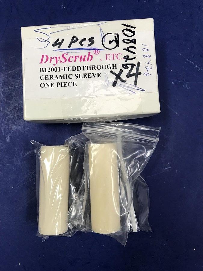 DryScrub B12001 Ceramic Feedthrough Sleeve, Lot of 2