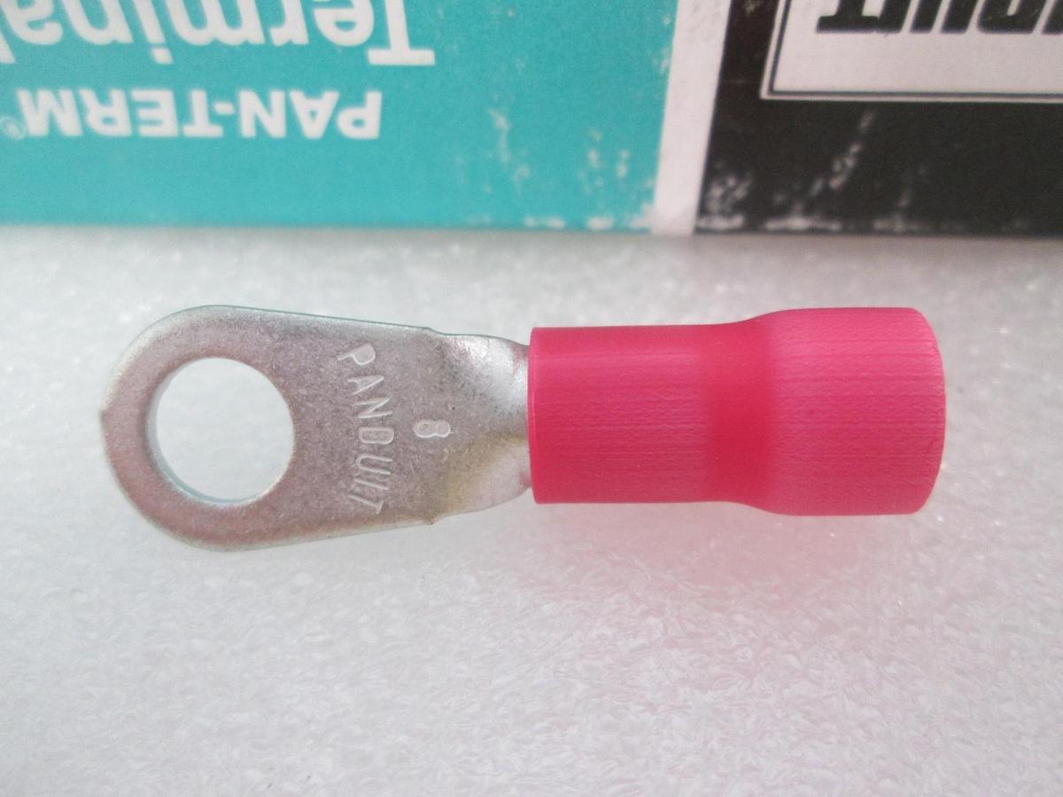 Panduit, Pan-Term Terminals, PV8-14R-Q, Stud 1/4, Wire Size 8, New, Lot of 23