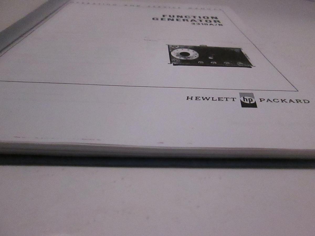 Used HP 3310A/B Function Generator, Operating and Service Manual, Used