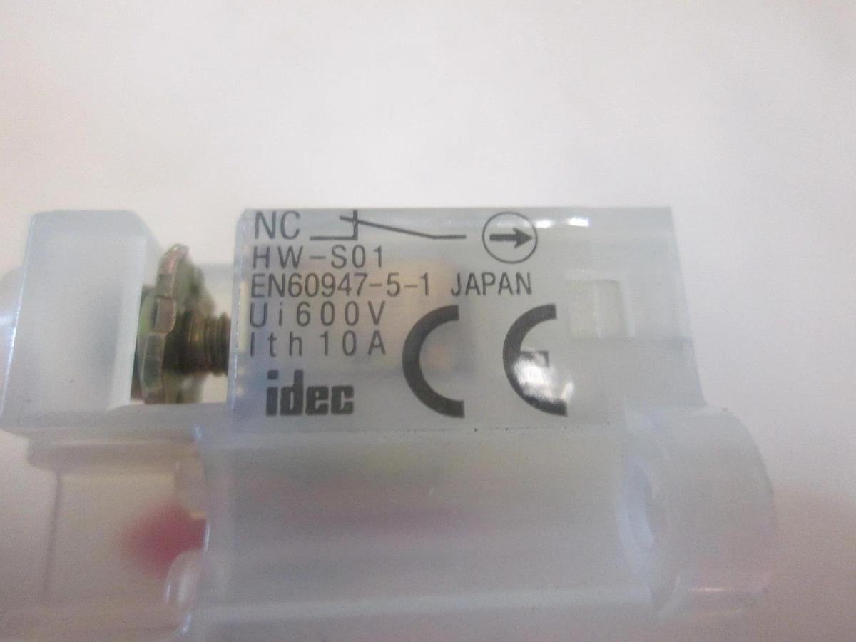 Used Idec, HW-S01, Single Pole Contact Block, Used, Lot of 5