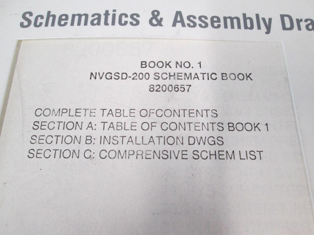 Used Eaton, NVGSD-200, Book 1, Schematics and Assembly Drawings, Used